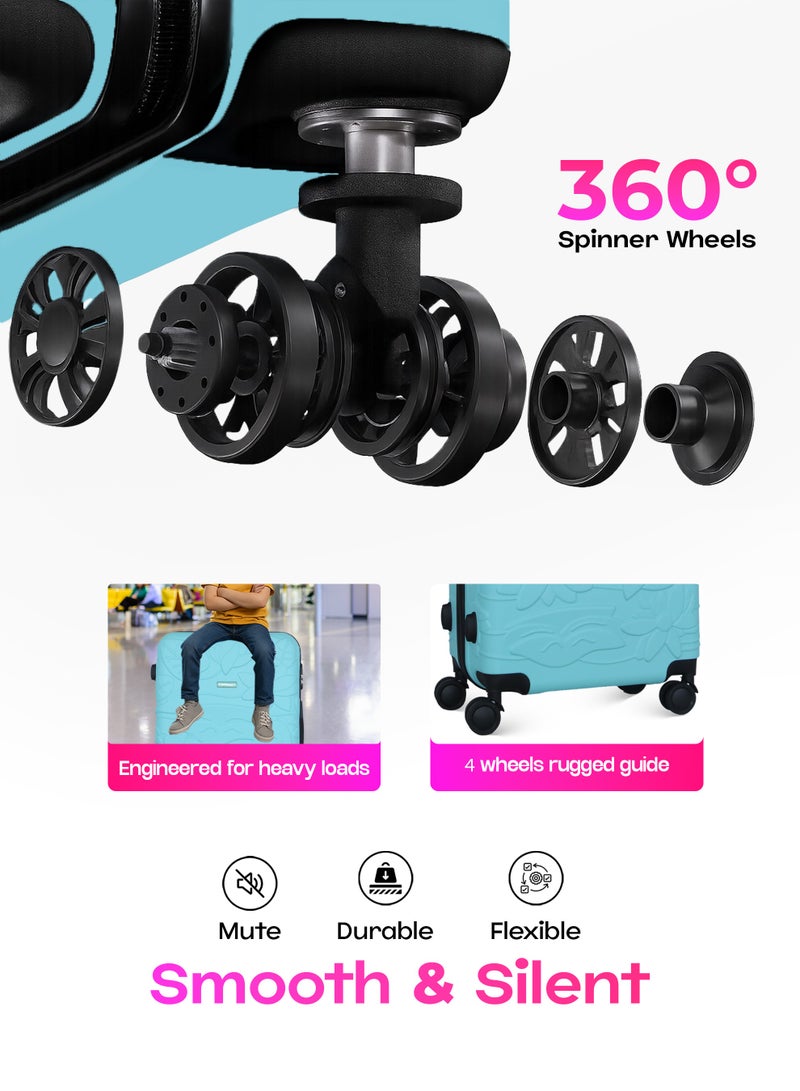 VIPTOUR Luggage Set 3Pcs ABS Trolley Bag Set With Number Lockable System - Image 2