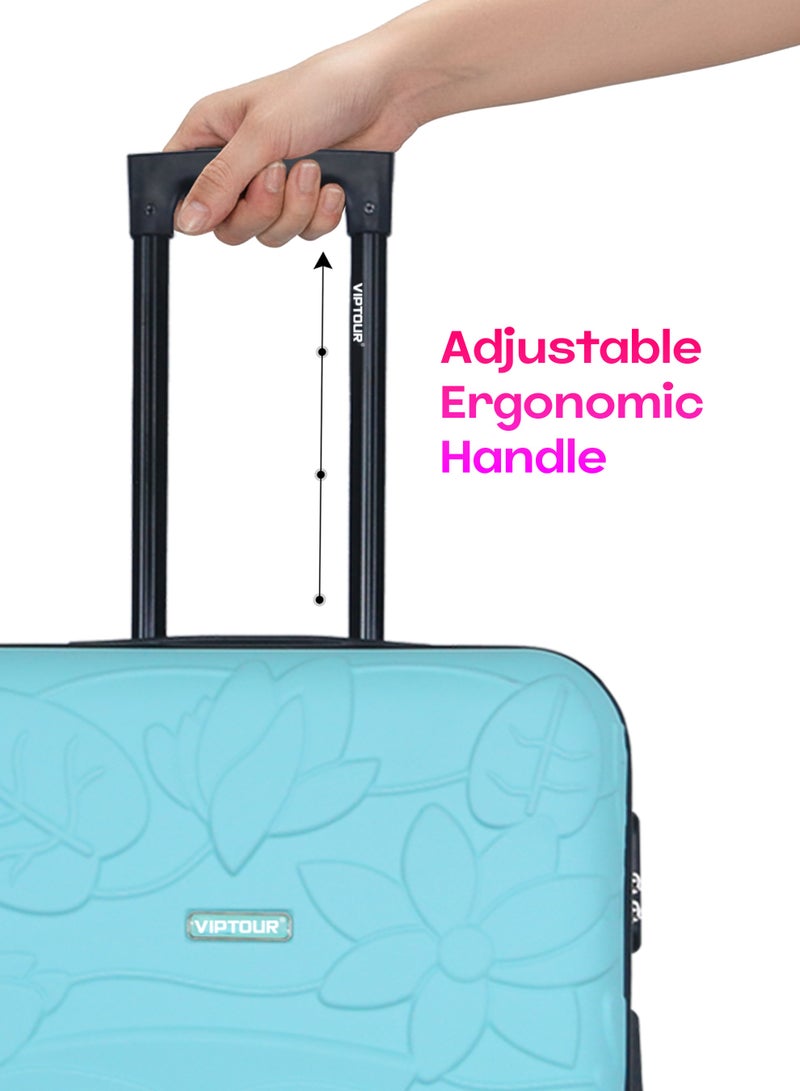 VIPTOUR Luggage Set 3Pcs ABS Trolley Bag Set With Number Lockable System - Image 5