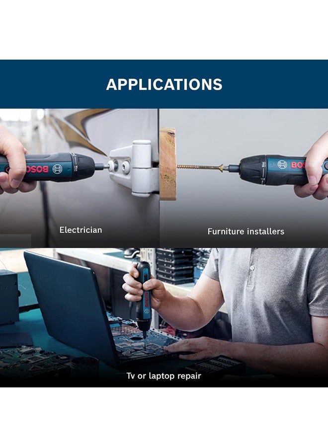 BOSCH GO 2 Li-Ion Professional Kit Cordless Screwdriver with 33 Pcs Screwdriver Bit Set + Case - Image 5