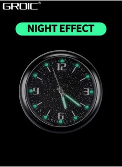 GROIC Starry Sky Car Dashboard Clock, Stick on Dashboard or Install with Air Vent Clip, Mini Tiny Small Analog Clock for Vehicle Automotive Car,Vehicular air Vent Clock,Car interior  - Image 3