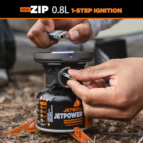 Jetboil Zip 0.8L Portable Fast Boil Stove with Easy-Turn Knob Igniter for Backpacking and Camping, New for 2025, Propane/Isobutane Burner with Cooking Cup - Image 3