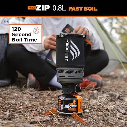 Jetboil Zip 0.8L Portable Fast Boil Stove with Easy-Turn Knob Igniter for Backpacking and Camping, New for 2025, Propane/Isobutane Burner with Cooking Cup - Image 5