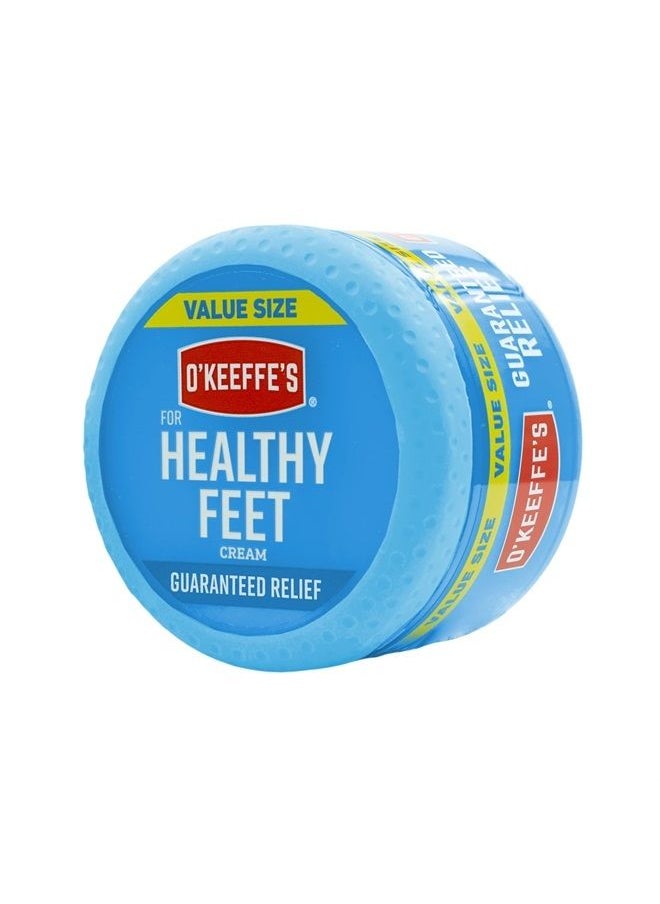 O'Keeffe's for Healthy Feet Foot Cream, Guaranteed Relief for Extremely Dry, Cracked Feet, Instantly Boosts Moisture Levels, 6.4 Ounce Jar, Value Size, (Pack of 1)  - Image 1