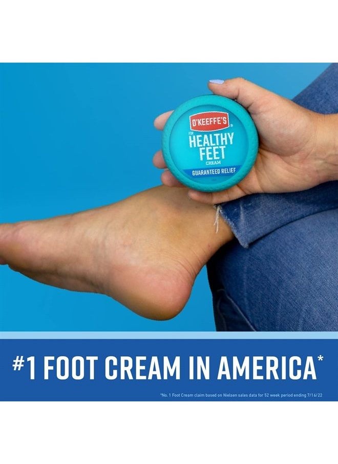 O'Keeffe's for Healthy Feet Foot Cream, Guaranteed Relief for Extremely Dry, Cracked Feet, Instantly Boosts Moisture Levels, 6.4 Ounce Jar, Value Size, (Pack of 1)  - Image 4