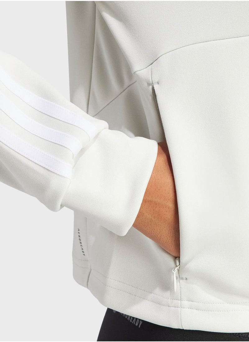 Adidas - Aeroready Train Essentials 3-Stripes Track Top - Image 1