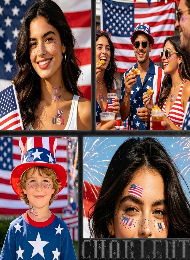 شارلينت - وشم الوجه اللامع بالنمش بمناسبة عيد الاستقلال الأمريكي - Image 4