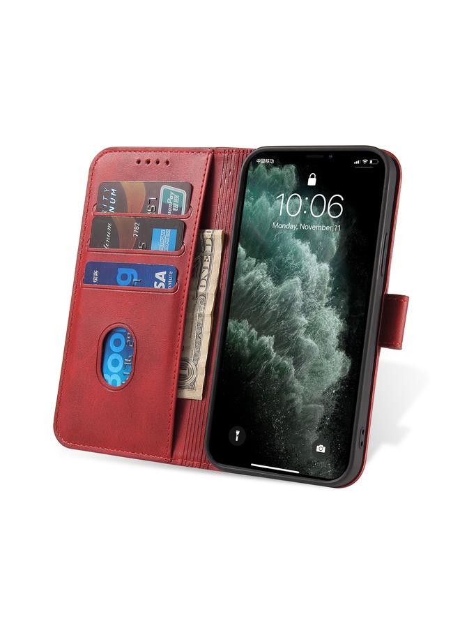 Zaboon Case For iPhone 12 / 12 Pro Calf Texture Buckle Horizontal Flip Leather Case with Holder & Card Slots & Wallet - Image 4