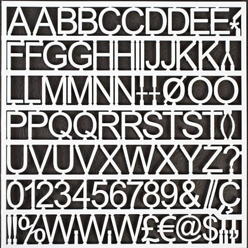 MasterVision White Plastic Set of Letters, Numbers and Symbols, Uppercase, 1"h - Image 1
