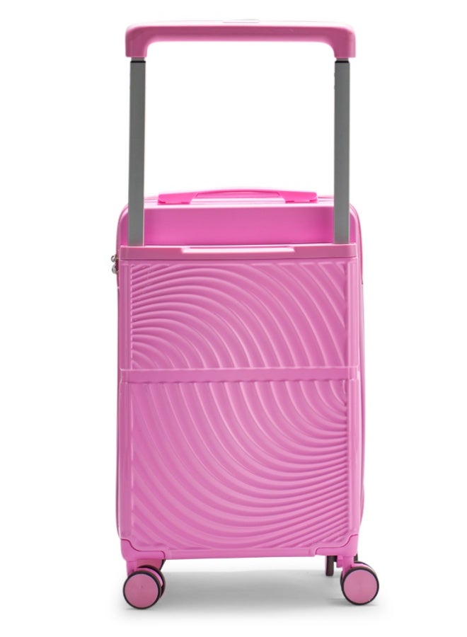 ليمرا طقم شنط سفر من ليمرا مصنوع من مادة البولي كربونات مكون من 2 حقيبة أمتعة مقاس 24"-20" بوصة لون وردي - Image 4