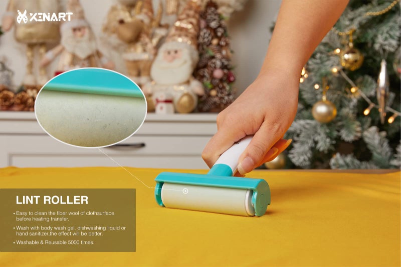 Xinart Brayer Rollers & Mat Remover Tool Set for Fabric Crafting, Reusable Sticky Lint Rollers Tool for Clothes/T-Shirts Heat Transfer Projects - Image 3