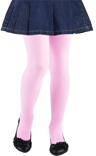 CHUNG Girls Light Weight Stretchy Footed Lights Students Ballet 1or3 pieces, Mid Pink, 3-5Y - Image 1