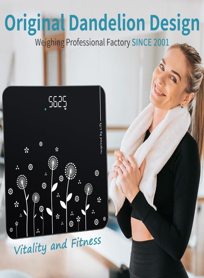 Vitafit Digital Bathroom Scale for Body Weight, High Precision in 0.1lb Assured by Weight Scale Professional Factory Since 2001, White LED and Step-On, 3*AAA Batteries Included, 400lb/182kg, Black - Image 2