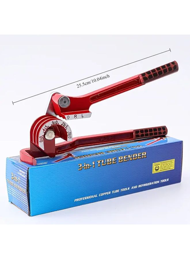 1pc Heavy Duty Manual Pipe Bender 3 in 1 Adjustable Mold Copper Brass Aluminum Tube Bending Tool 0 180 Degree Precision Red Handle - Image 4