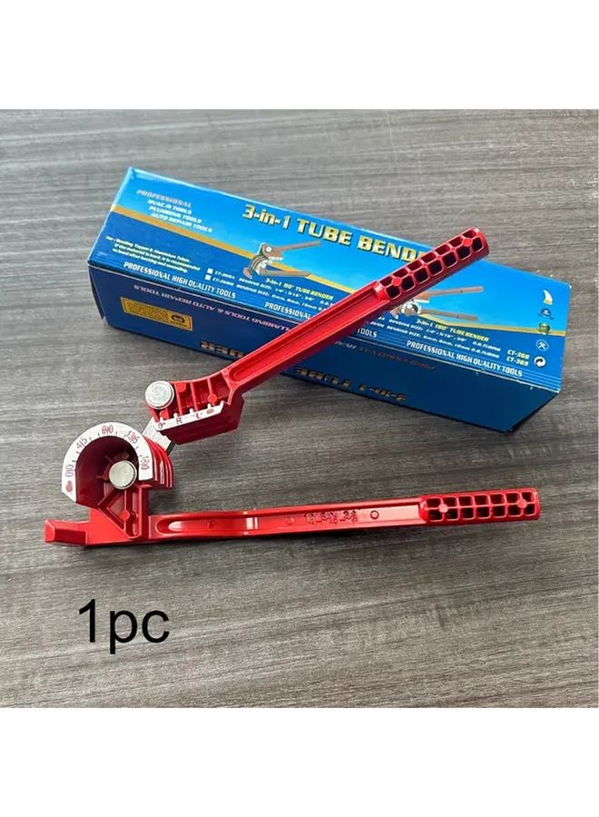 1pc Heavy Duty Manual Pipe Bender 3 in 1 Adjustable Mold Copper Brass Aluminum Tube Bending Tool 0 180 Degree Precision Red Handle - Image 1