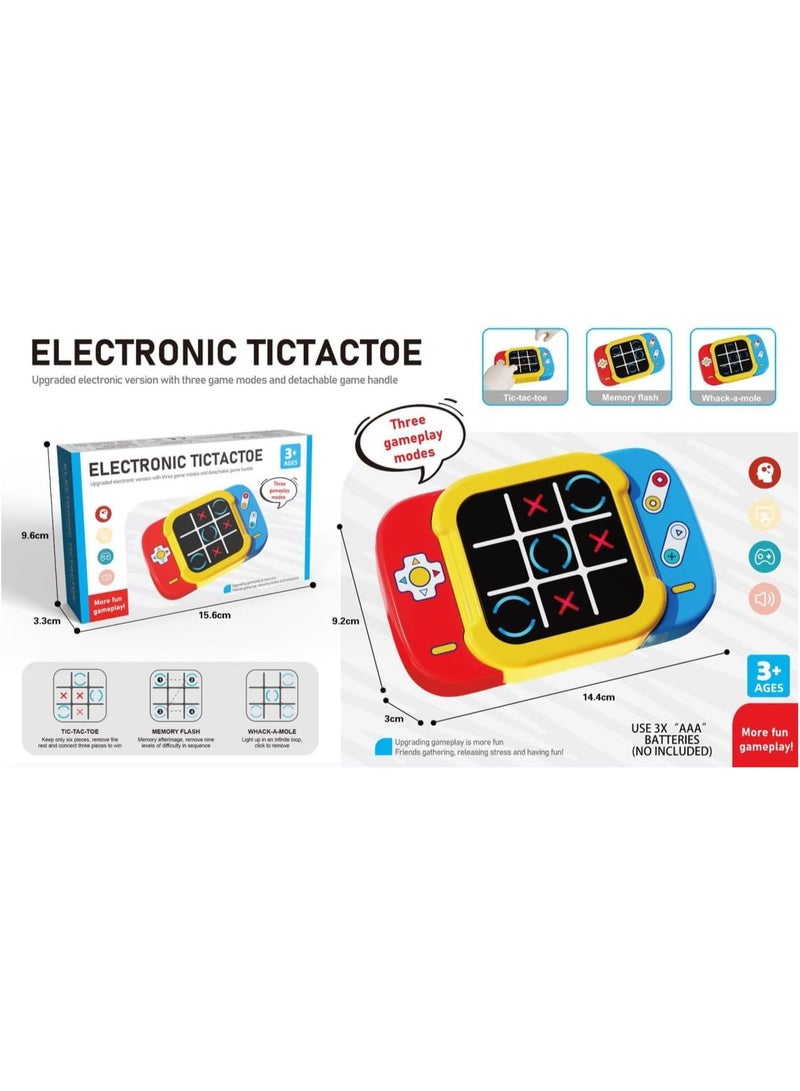 Tic Tac Toe Toy 3-in-1 Electronic,Family Travel Relaxation Game for Kids and Adults,Handheld Game Gift with Silent Mode Festival Gift,Portable Travel Games,Handheld Puzzle for Family Kids Adults - Image 4