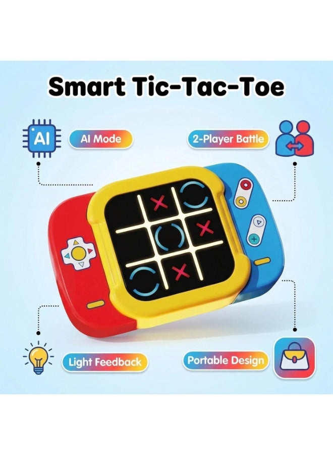Tic Tac Toe Toy 3-in-1 Electronic,Family Travel Relaxation Game for Kids and Adults,Handheld Game Gift with Silent Mode Festival Gift,Portable Travel Games,Handheld Puzzle for Family Kids Adults - Image 2