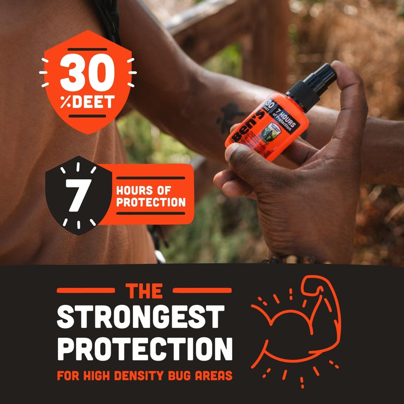 Ben's Tick & Insect Repellent - Travel Size Bug Spray with 30% DEET for Mosquitoes, Ticks & More - Up to 7 Hours of Protection - Fragrance-Free - 1.25 Fl Oz (4 Pack) - Image 3