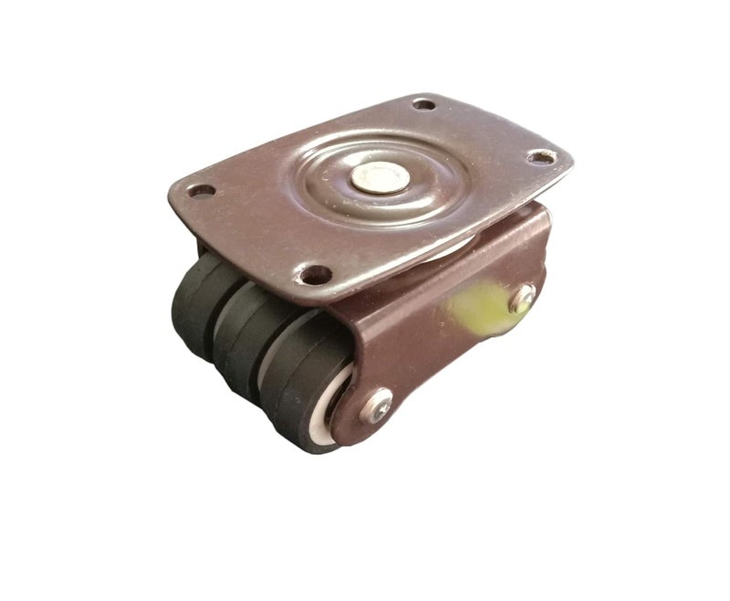 DROPTECH 6 Wheel Castor Wheels Moving 30 mm Wheel Caster for Furniture Table Trolley BlackBrown 400 kg Load Capacity PU Material with Bearing A67 Pack of 4 - Image 2