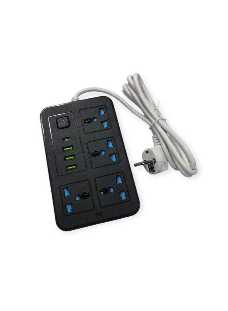 Electricity joint- 4 Ports - 3Usb -1 Type C  Max 2500w  - Image 3