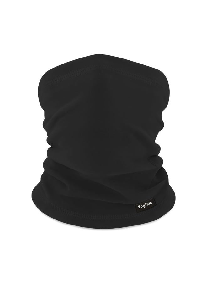 Vogium Adult Fleece Neck Warmer Gaiter | Windproof Face Mask for Winter Sports & Commuting | Unisex Warm Elastic Tube Scarf, Black, One size - Image 1