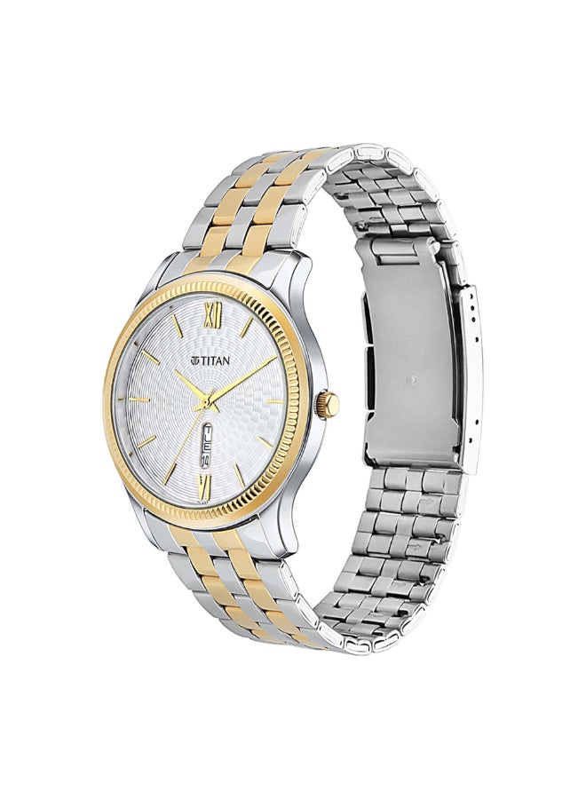 TITAN Silver White Dial Metal Strap Watch 1824BM02 - Image 3