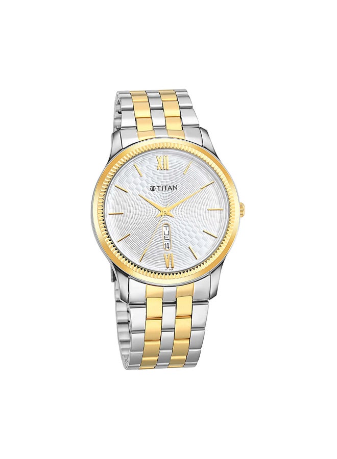 TITAN Silver White Dial Metal Strap Watch 1824BM02 - Image 2