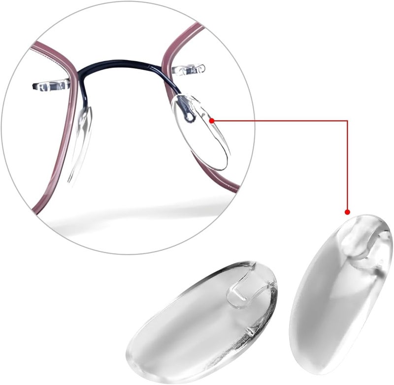 HiCycle2 وسادات أنف نظارات HiCycle2 قطع أنف نظارات بديلة للعدسات بدون إطار من Silhouette 3 أزواج 14.5 * 8 مم - Image 3