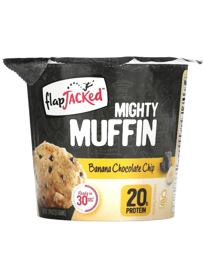 FlapJacked فلاپ جاكتد، مافن مايتي، موز برقائق الشوكولاتة، 1.94 أونصة (55 غ) - Image 1