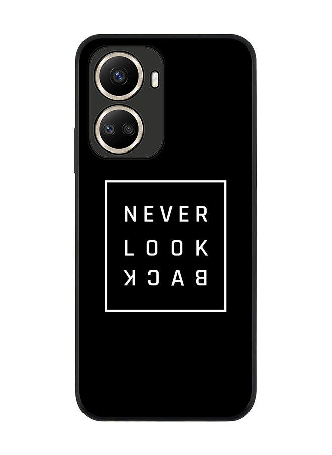Stylizedd Rugged Black edge case for Huawei nova 10 SE Slim fit Soft Case Flexible Rubber Edges Anti Drop TPU Gel Thin Cover - Never look back  - Image 1