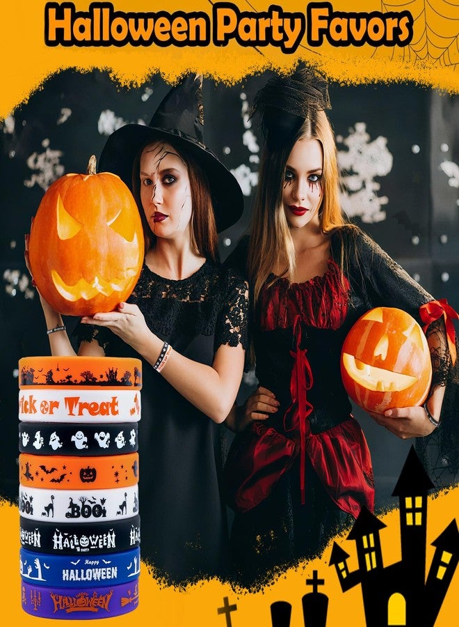 KICOSY 32Pcs Halloween Silicone Bracelets for Women Men - 8 Styles for Halloween Party Favors, Trick or Treat Gifts & Costumes Accessories - Image 4