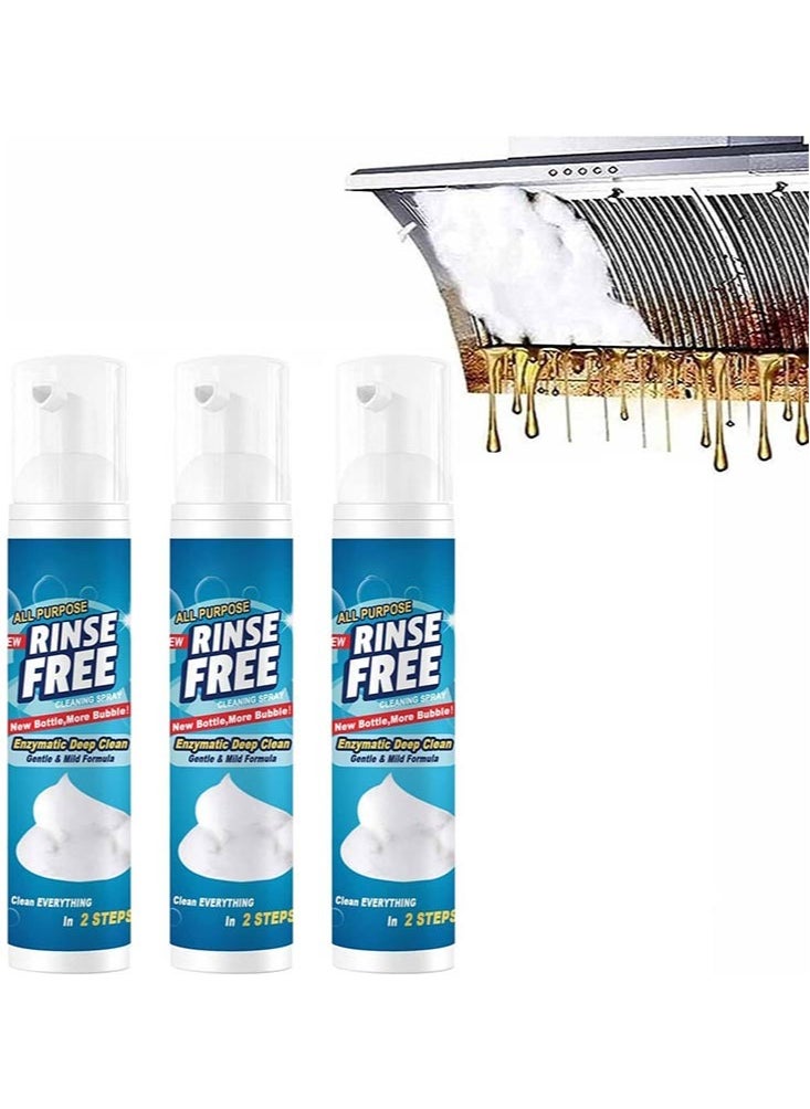 Perfii 3PCS Kitchen Foam Cleaner Set for Heavy Oil and Rust Stain Removal Rinse Free Stainless Steel and Cooktop Degreaser Specialty Oil Stain Cleaner  - Image 1