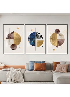 FASHION HOME 3PCS Wall Art Bright Style Minimalist Decor Modern Abstract Canvas Prints Poster Picture Framed Paintings Decorations  - Image 3