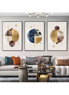 FASHION HOME 3PCS Wall Art Bright Style Minimalist Decor Modern Abstract Canvas Prints Poster Picture Framed Paintings Decorations  - Image 4