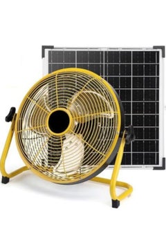 Festive Gallery Solar Powered Fan,Battery Operated Portable Fan, Rechargable Fan with DC Motor, Design For CampingPatio，Fishing,Office Home Indoor/Outdoor Camping,with USB Output For Phone (black)  - Image 1