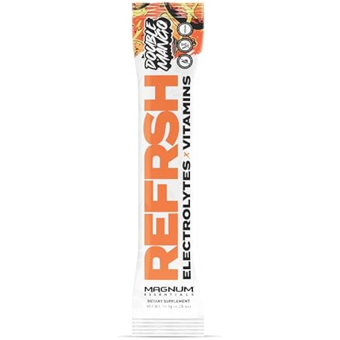 Magnum Essentials REFRSH Electrolytes x Vitamins 15 Serving Bag - Double Mango - Image 3