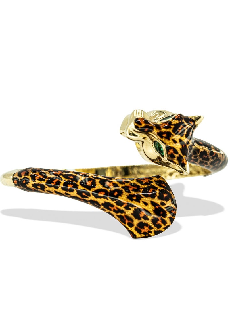 Leopard Bangle Ruby Eyes and Caramel Finish  - Image 1