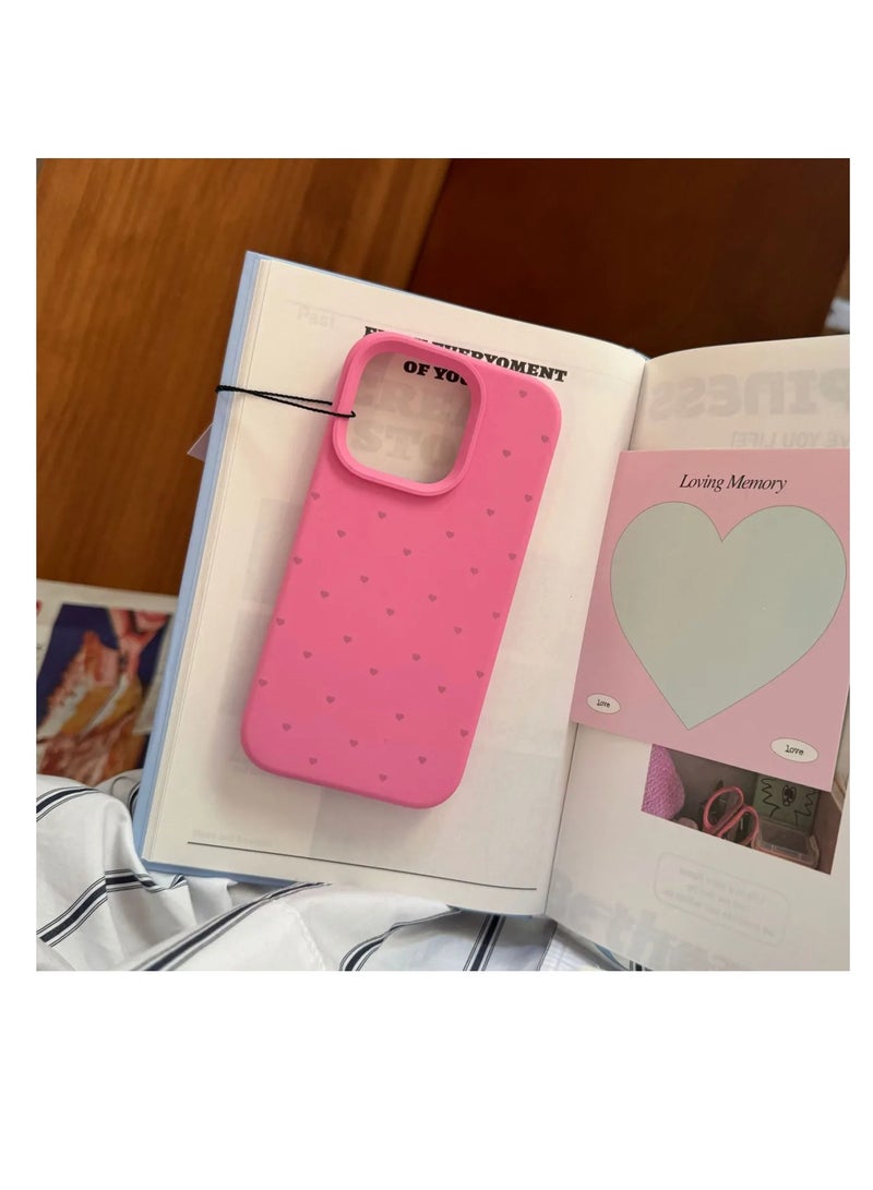 NIBEMINENT Love Waves Protective TPU Case Cover For iPhone 14 Pro Max, Pink