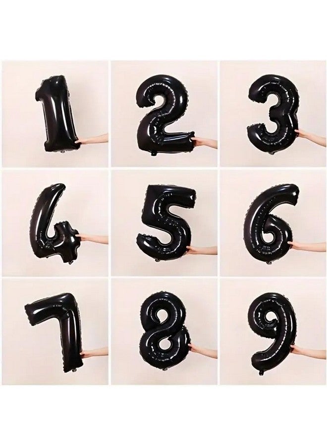 Atpata Funky Black Number Foil Balloons for Numeric Milestone Parties (16 INCH, 5) - Image 3