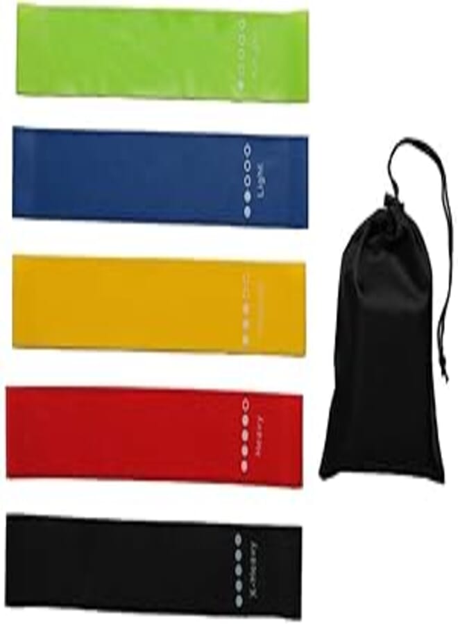 Generic Resistance Bands Exercise Loops, Workout Flexbands for Home Fitness, Stretching, Physical Therapy with Carrying Bag 