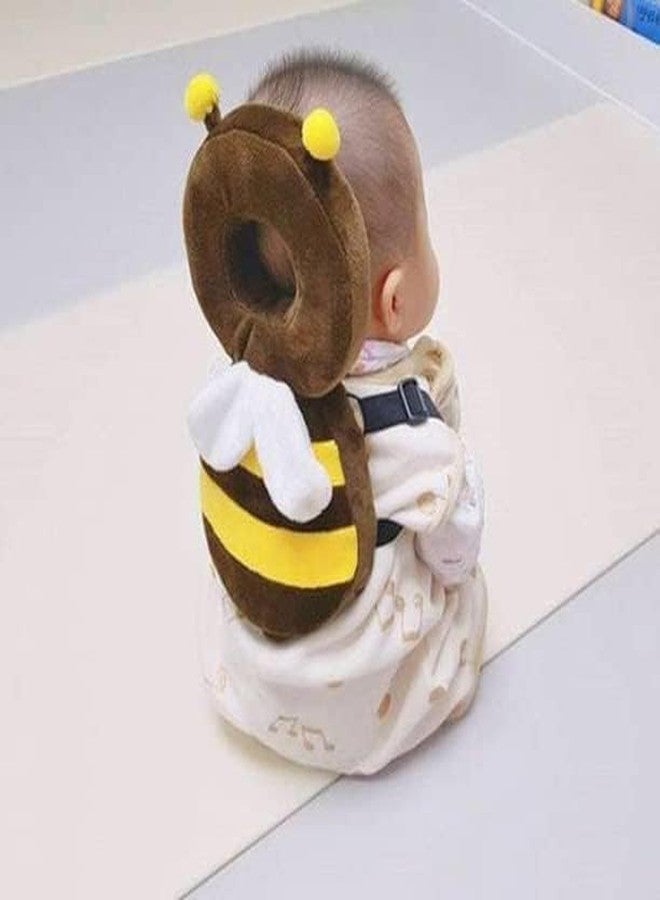 DAGDIYA Baby Head Protector Cushion – Soft Plush Fall Protection Helmet for Babies & Toddlers, Adjustable Shoulder Straps, Early Learning Safety Toy (Yellow & Black) - Image 4
