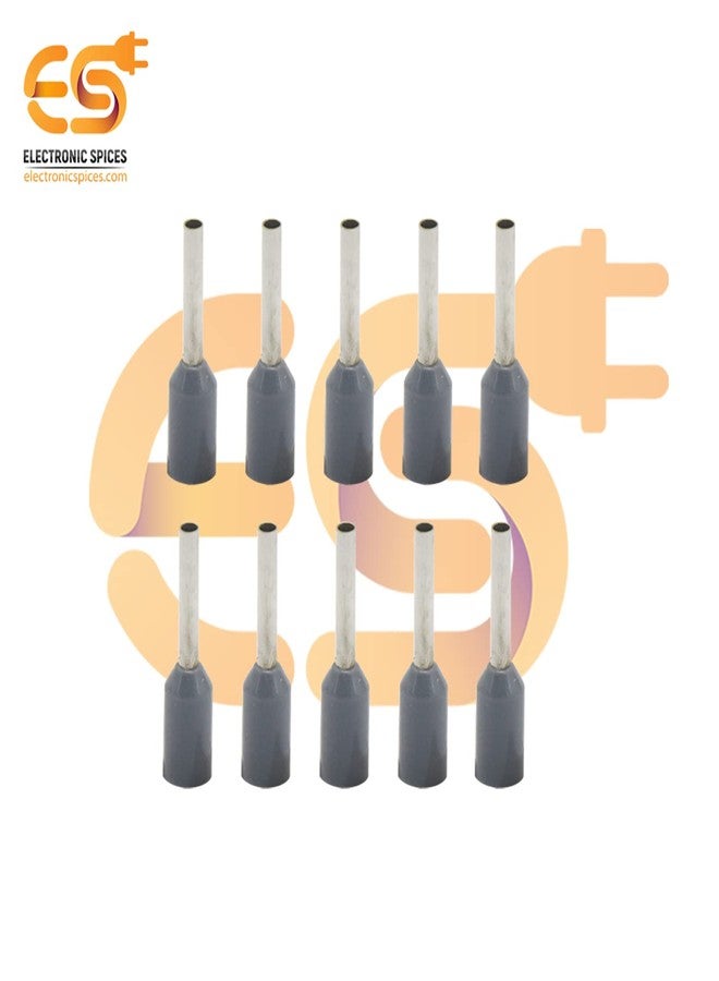 Electronicspices Electronic Spices E7508 20a Grey Color 20 Awg Wire Gauge Hard Nylon Insulated Ferrule Wire Crimp Connector Pack of 50pcs - Image 4