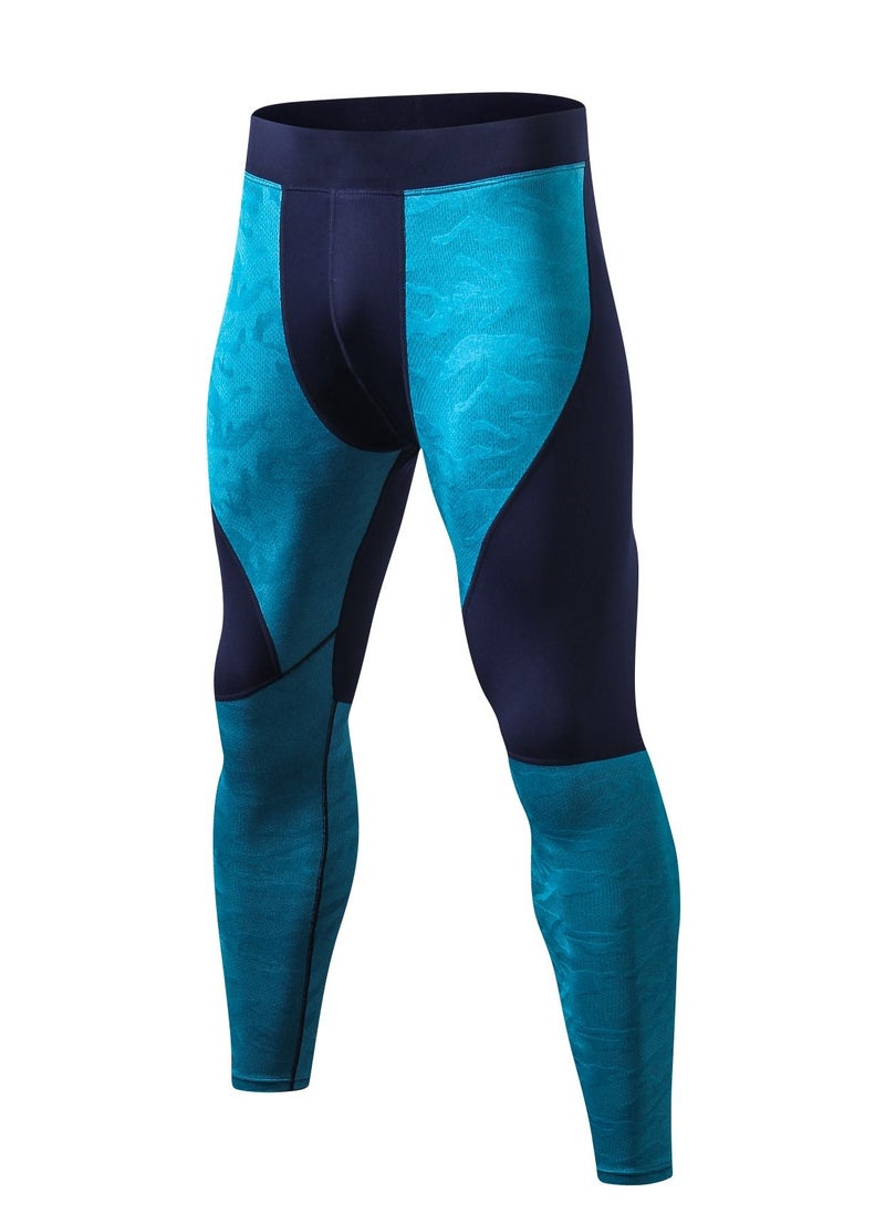 Loquat Men Quick Dry Breathable Elastic Running Trousers Blue  - Image 1