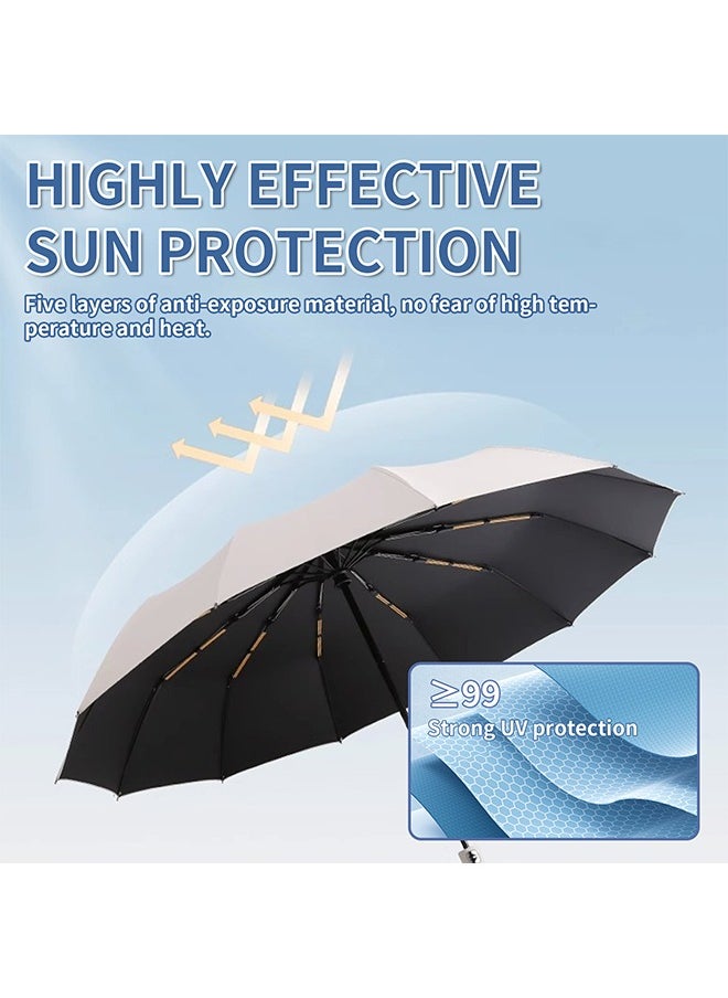 Beauenty 24-Bone Automatic Umbrella,Windproof  UV50+,for Protecting Yourself in both Heavy Rain and Scorching Sun  - Image 5