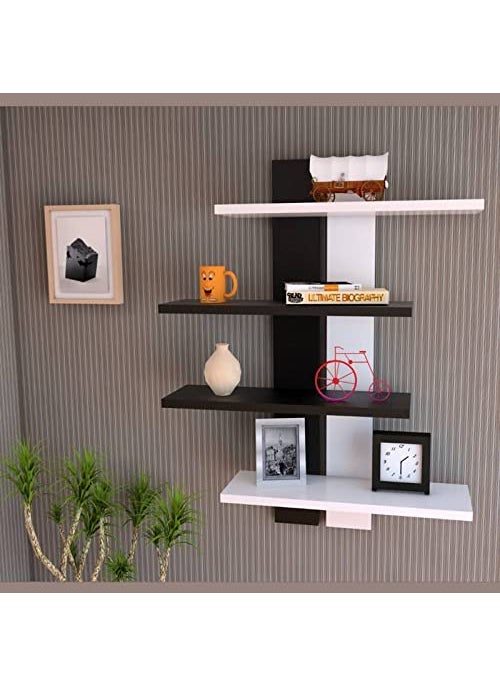 YASAR HANDICRAFTS YASAR HANDICRAFTS Engineered Wood Glossy Double Patti Wall Shelf MDF Medium Density Fiber Wall Shelf Number of Shelves 4 YSH232  - Image 3
