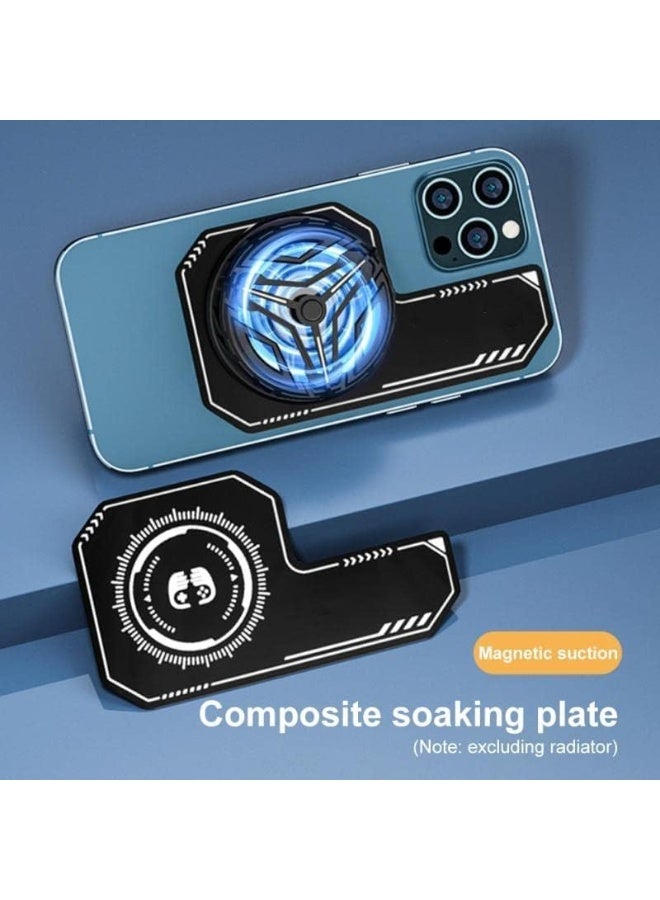 سي جود لوحة تبريد للهاتف مع وسادة تبديد حرارة، ورقة حرارية لتوسيع مساحة التبريد لمبرد الألعاب، متوافقة مع مبردات الهاتف المغناطيسية أو الخلفية (أسود) - Image 2