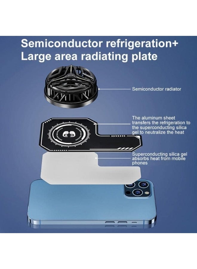 سي جود لوحة تبريد للهاتف مع وسادة تبديد حرارة، ورقة حرارية لتوسيع مساحة التبريد لمبرد الألعاب، متوافقة مع مبردات الهاتف المغناطيسية أو الخلفية (أسود) - Image 5