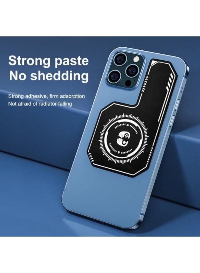 سي جود لوحة تبريد للهاتف مع وسادة تبديد حرارة، ورقة حرارية لتوسيع مساحة التبريد لمبرد الألعاب، متوافقة مع مبردات الهاتف المغناطيسية أو الخلفية (أسود) - Image 3