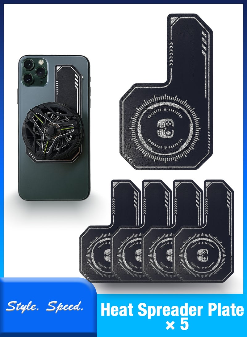 سي جود لوحة تبريد للهاتف مع وسادة تبديد حرارة، ورقة حرارية لتوسيع مساحة التبريد لمبرد الألعاب، متوافقة مع مبردات الهاتف المغناطيسية أو الخلفية (أسود) - Image 1