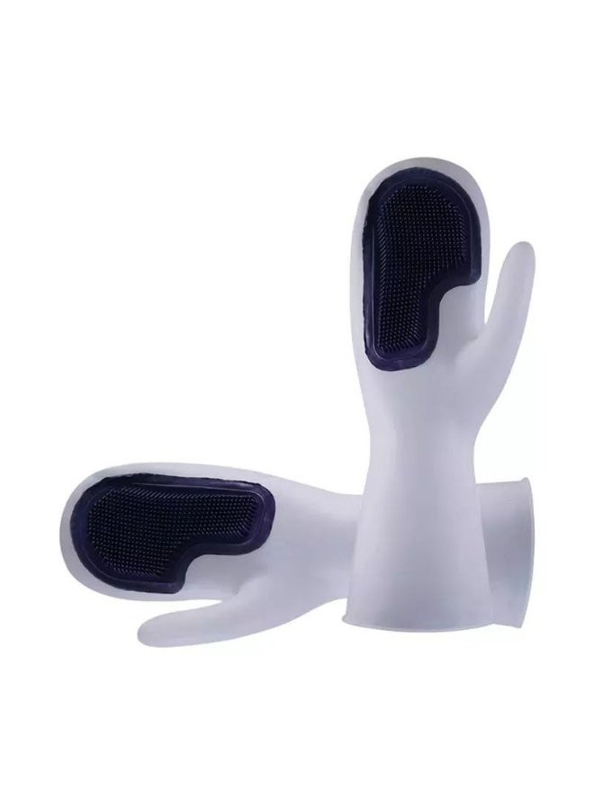 2-piece silicone rubber sponge gloves, large size - Image 1