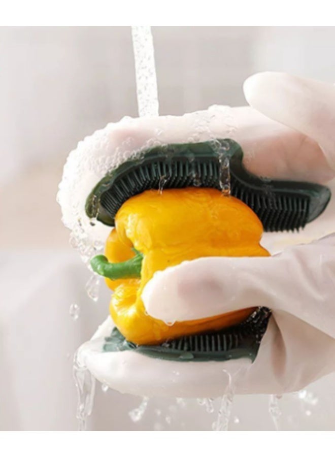 2-piece silicone rubber sponge gloves, large size - Image 3